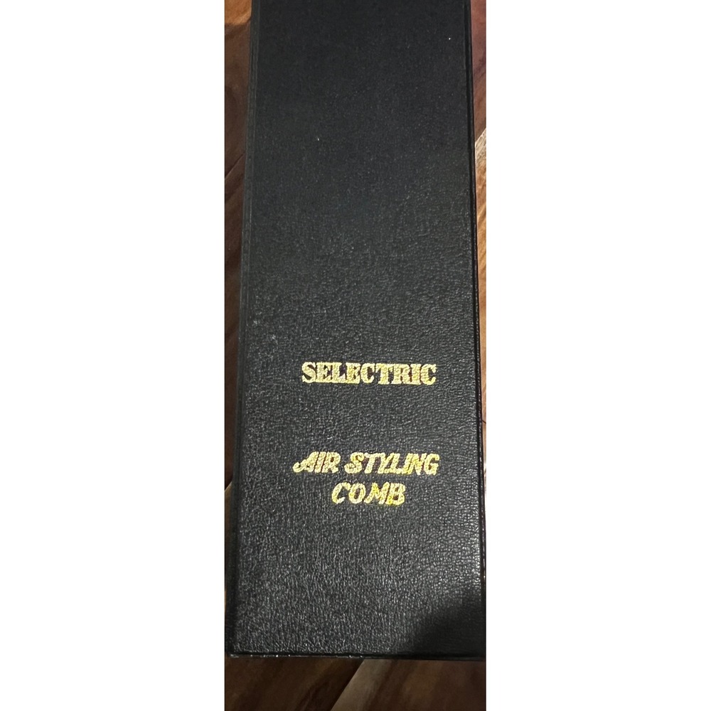 Vintage Selectric Air Styling Comb Brush Set 200W Made in Japan Black with Case